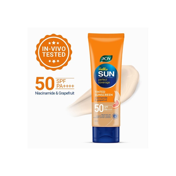 Joy Sunscreen SPF 50 PA+++ Tinted Mattifying Sunscreen with Natural Tone 50ml