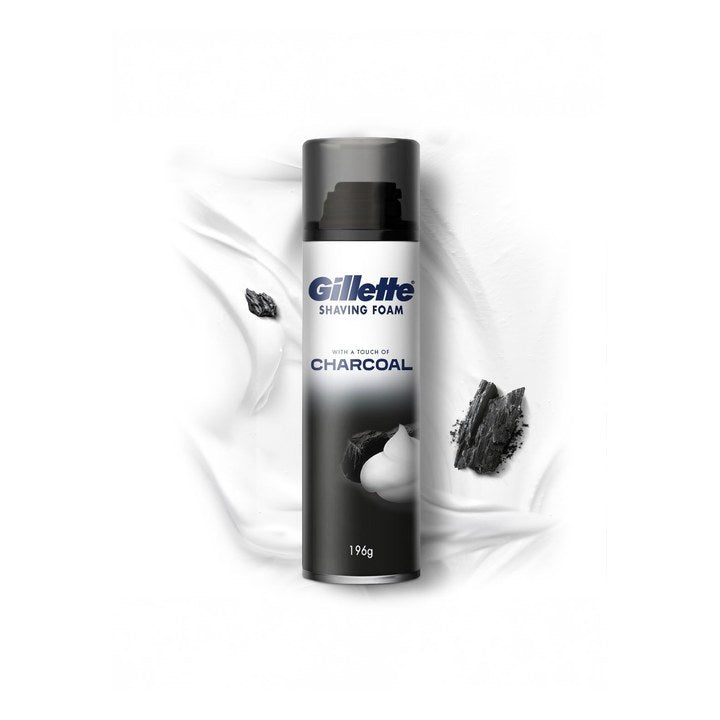 Gillette Men Pre-Shave Foam with Charcoal - 196g