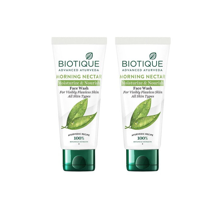 Biotique Set of 2 Bio Morning Nectar Visibly Flawless Face Wash - 100ml each