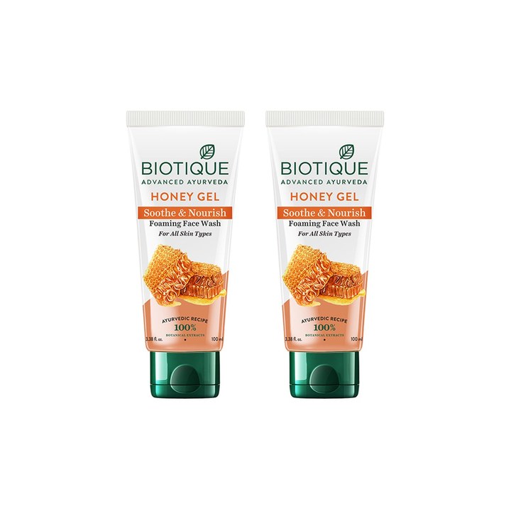 Biotique Set of 2 Bio Honey Gel Refreshing Foaming Face Wash - 100ml each