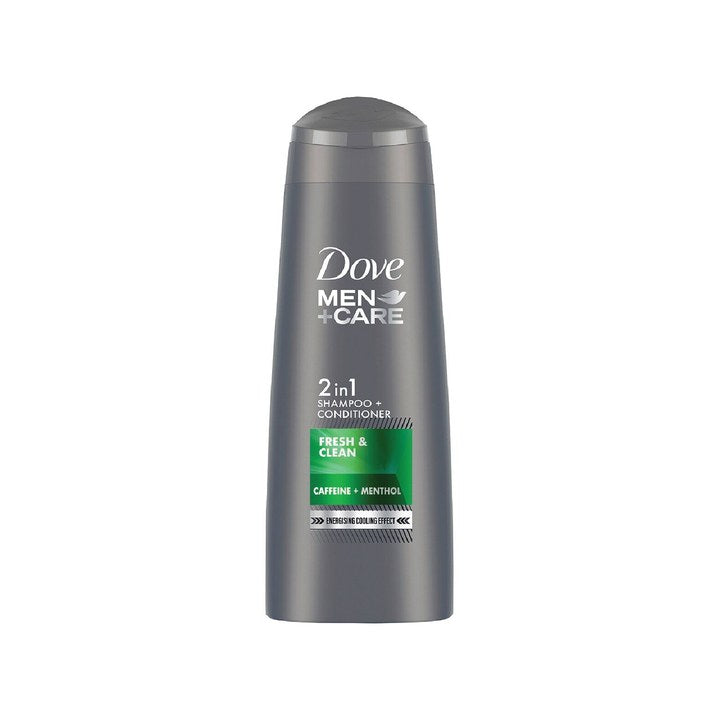 Dove Men +Care Fresh & Clean 2-in-1 Shampoo + Conditioner with Caffeine & Menthol - 180ml