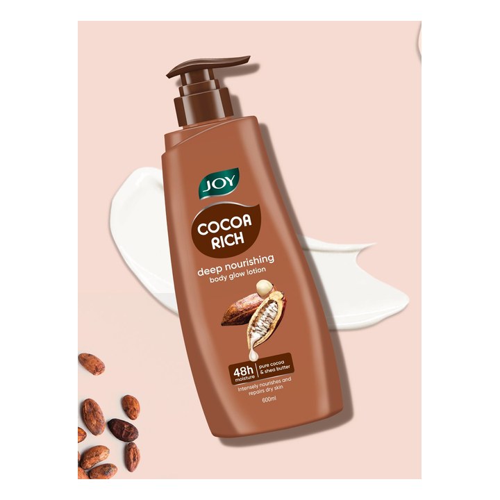 JOY Cocoa Rich Summer Body Lotion With Cocoa Butter For Very Dry Skin - 600ml