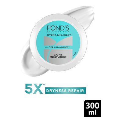 Ponds Light Moisturiser with Cera-Hyamino for 5X Dryness Repair - 300ml