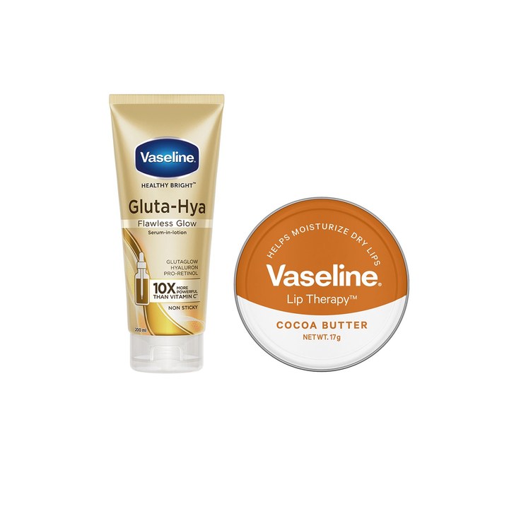 Vaseline Radiant Skin & Hydrated Lips Combo-Serum-in-Lotion & Lip Balm-Cocoa Butter