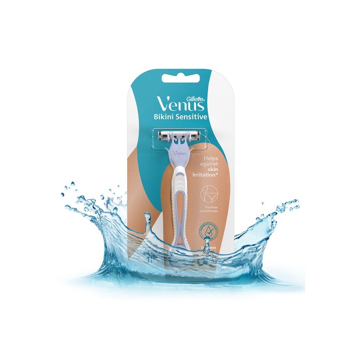 Gillette Venus Women Bikini Sensitive Dermatologically Tested Pain-Free Hair Removal Razor