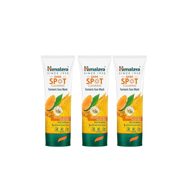 Himalaya Set of 3 Dark Spot Clearing Turmeric Face Wash - 100 ml Each