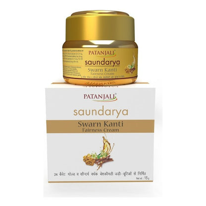 Patanjali Swarn Kanti Fairness Cream with Gold & Fruits Extracts - 15 g