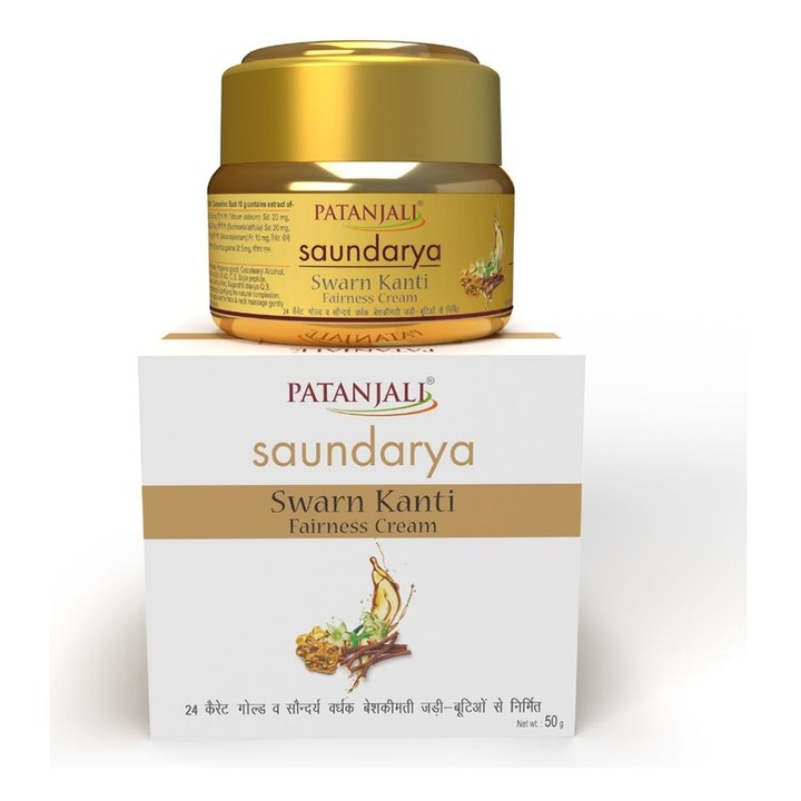 Patanjali Swarn Kanti Fairness Cream with Gold & Fruits Extracts - 50 g