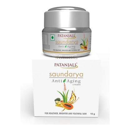 Patanjali Saundarya Anti Aging Cream for Wrinkles & Fine Lines - 15 g
