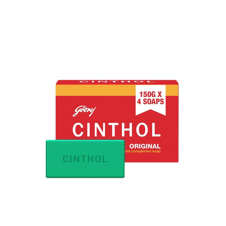 CINTHOL 4Pcs Original Deodorant & Complexion Soap - 150g each