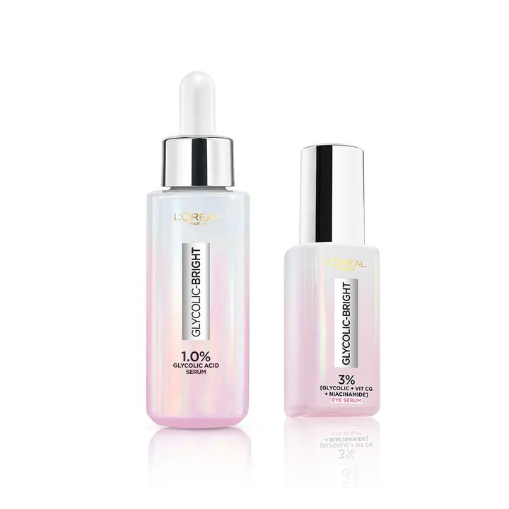 LOreal Paris Glycolic Bright Face & Eye Serum Duo