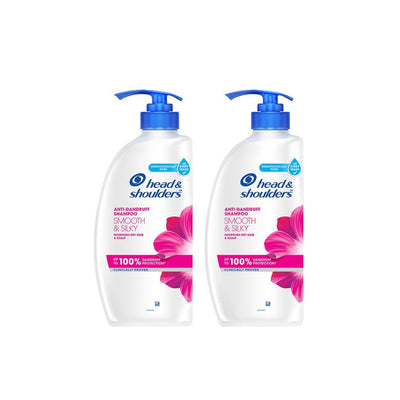Head & Shoulders Set of 2 Smooth & Silky Anti-Dandruff Shampoo - 650ml each