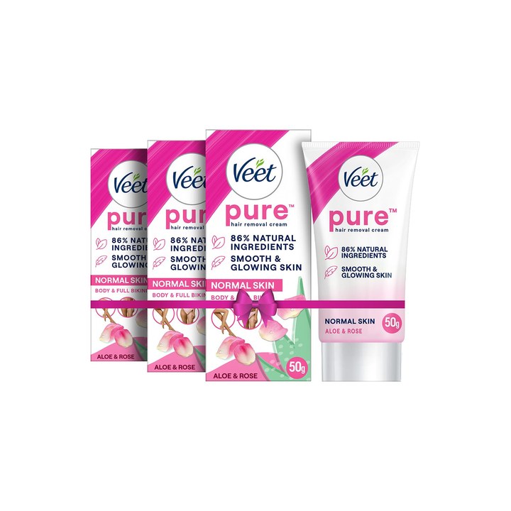 Veet Set Of 3 Pure Hair Removal Cream for Normal Skin - 50g Each