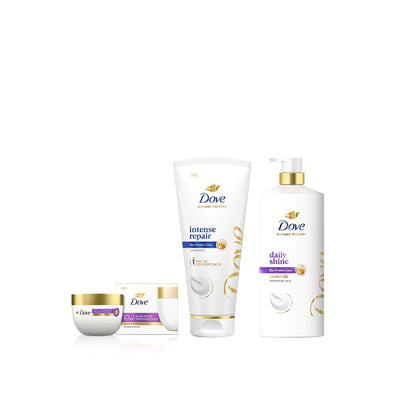 Dove 10In1 Shine Revive Hair Mask 300ml + Daily Shine Shampoo 1L + Conditioner 175ml