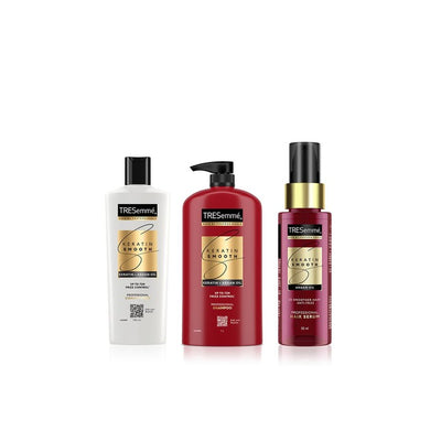 TRESemme Keratin Smooth Shampoo 1L + Conditioner 190ml + Anti-Frizz Hair Serum 50ml