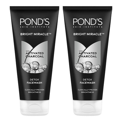 Ponds Set Of 2 Pure White Anti Pollution Activated Charcoal Face Wash - 200g Each