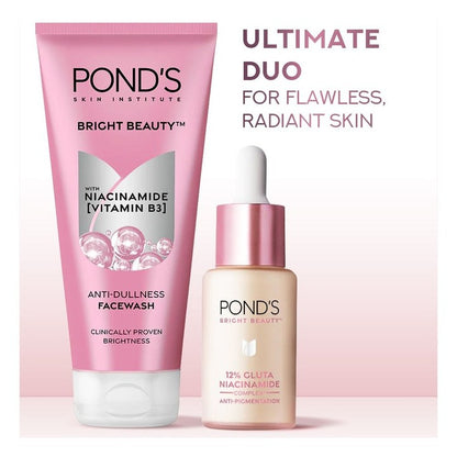 Ponds Set of Bright Beauty Face Wash - 200 g + Bright Beauty Face Serum - 14ml