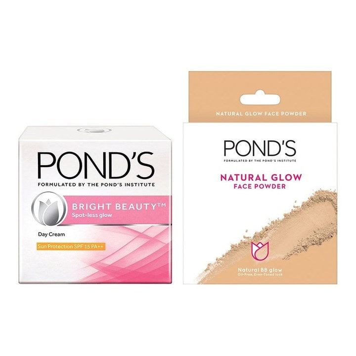 Ponds Bright Beauty SPF15 PA++ Cream & Natural Glow Loose Face Powder - BB Glow