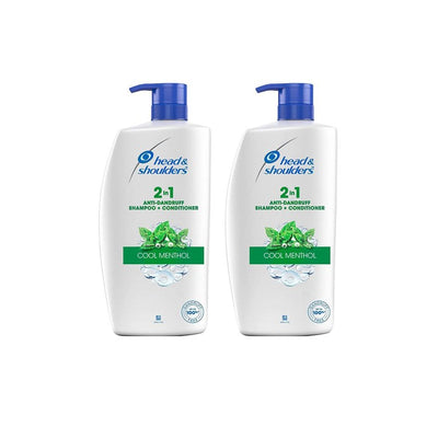 Head & Shoulders Set of 2 Cool Menthol Anti Dandruff Shampoo + Conditioner - 1 Litre Eah