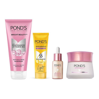 Ponds Bright Beauty Set of Facewash 200g + Serum 14ml + Day Cream 50g + Sunscreen 50g