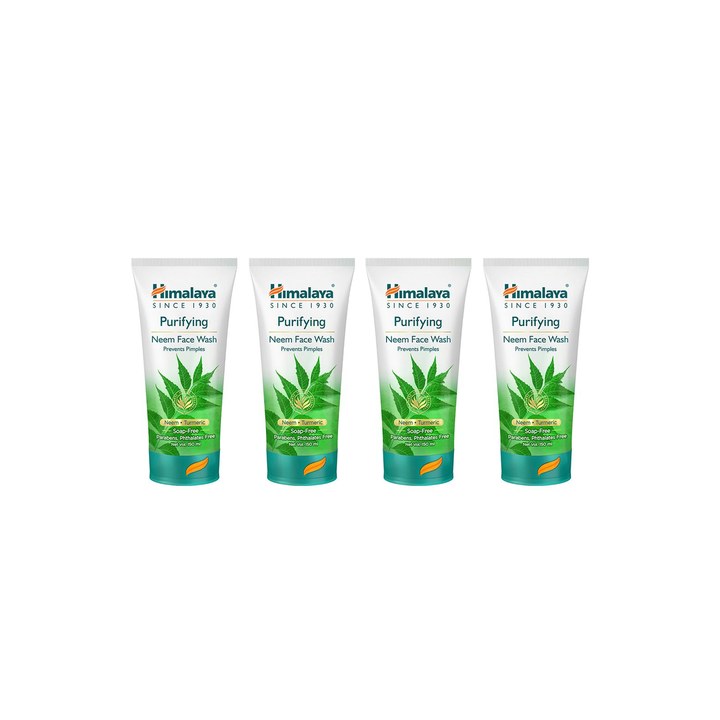 Himalaya Set of 4 Purifying Neem Face Wash to Prevent Pimple - 150 ml each