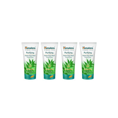 Himalaya Set of 4 Purifying Neem Face Wash to Prevent Pimple - 150 ml each