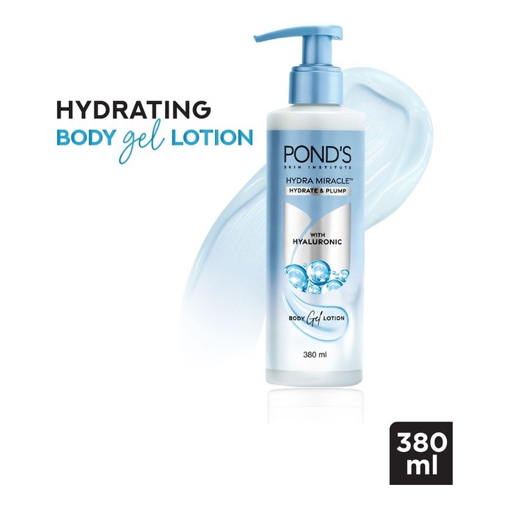 Ponds Hydra Miracle Hydrate & Plump Body Gel Lotion With Hyaluronic Acid - 380ml