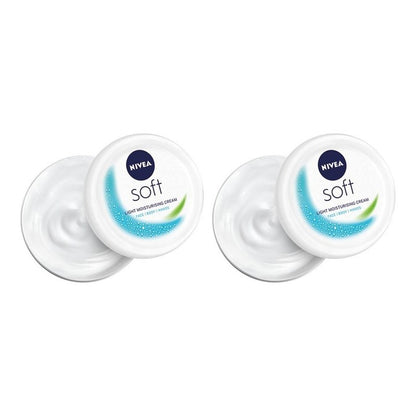 Nivea Set of 2 Soft Light Moisturizing Non-Sticky Cream with Vitamin E - 300 ml Each