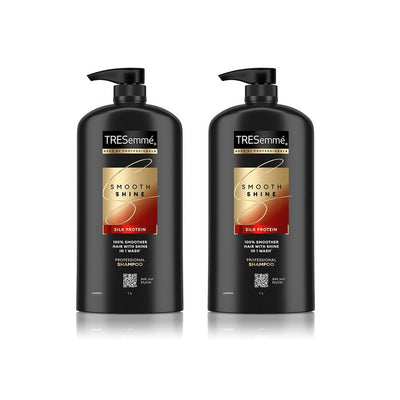 Tresemme Set of 2 Smooth & Shine Shampoo with Vitamin H & Silk Proteins - 1L each