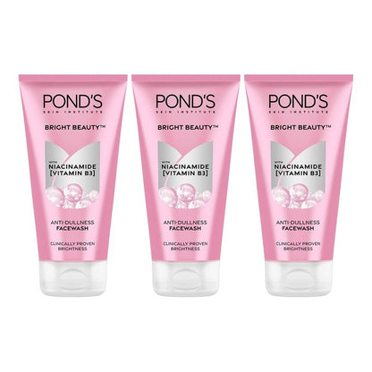 Ponds Set of 3 Bright Beauty Anti-Dullness Facewash with Vitamin B3 - 150 g each