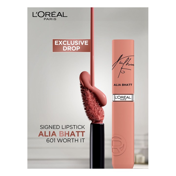 LOreal Paris Alia Bhatt Infallible Matte Resistance Liquid Lipstick 5 ml - Worth It 601