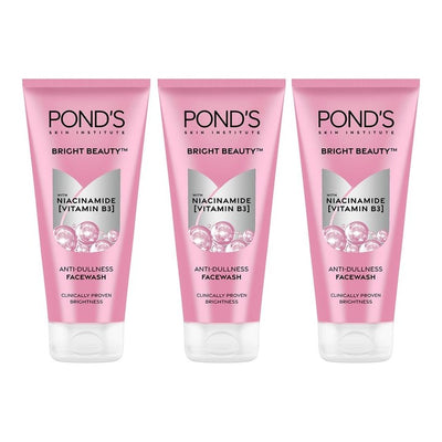 Ponds Set of 3 Bright Beauty Facewash with Niacinamide for Glass Skin - 200 g each