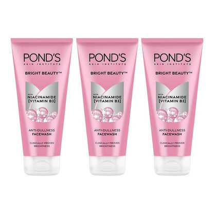 Ponds Set of 3 Bright Beauty Facewash with Niacinamide for Glass Skin - 200 g each