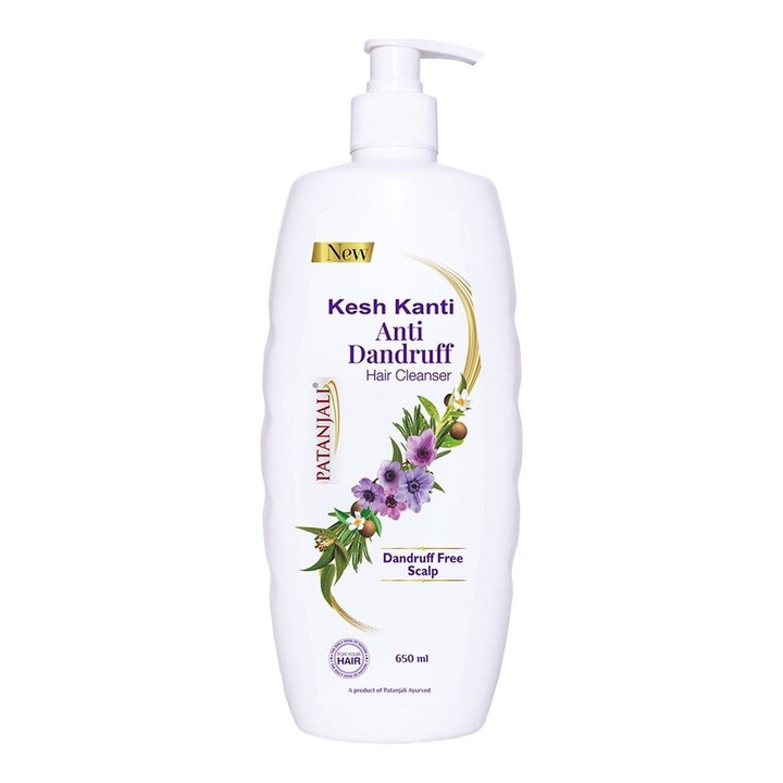 Patanjali Kesh Kanti Anti-Dandruff Hair Cleanser for Dandruff Free Scalp - 650 ml