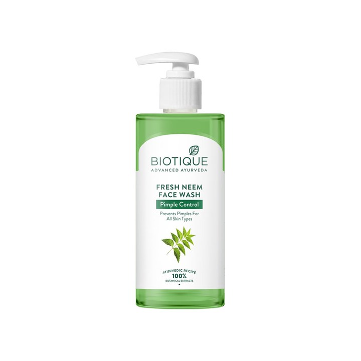 Biotique Fresh Neem Pimple Control Suitable for All Skin Types Face Wash - 300ml