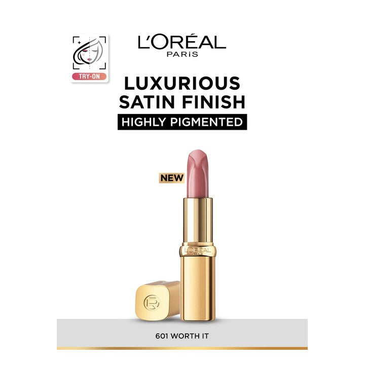 LOreal Paris Color Riche Smudge-Proof Satin Lipstick - Worth It 601