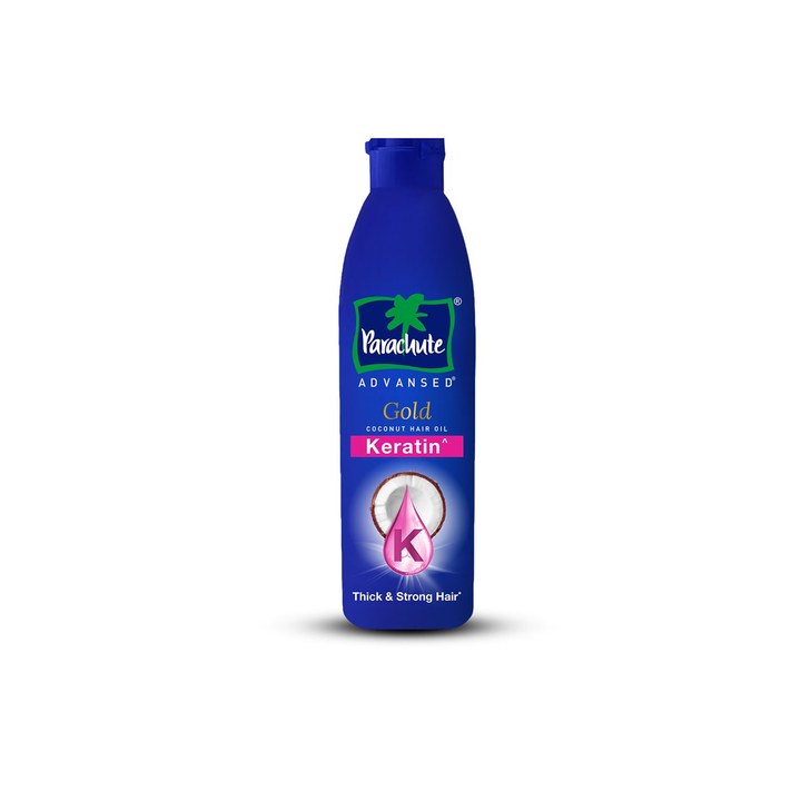 Parachute Advansed Gold Keratin Coconut Hair Oil for Thick & Smooth Hair - 300 ml