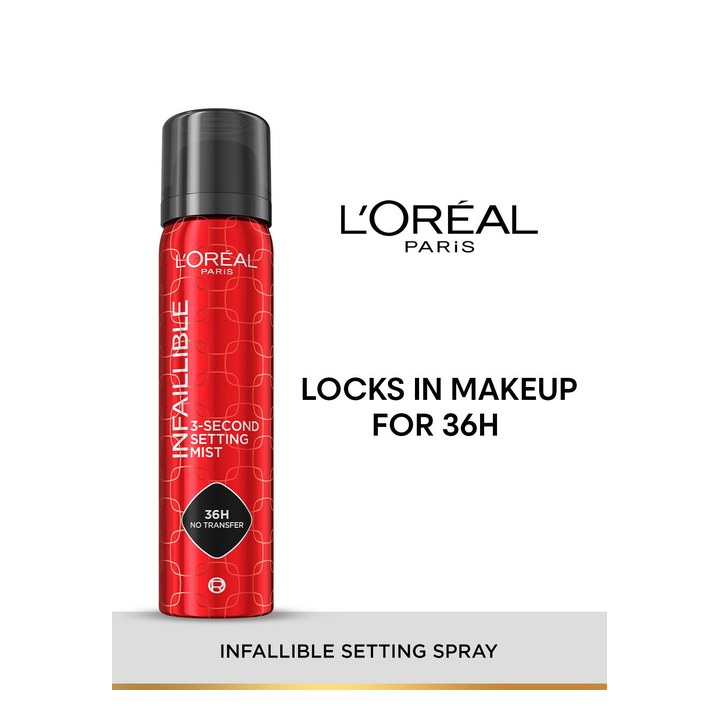 LOreal Paris Infallible 3-Second Transfer-Proof Setting Mist - Quick drying