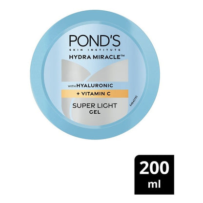 Ponds Hydra Miracle Super Light Gel With Hyaluronic Acid & Vitamin C - 200ml