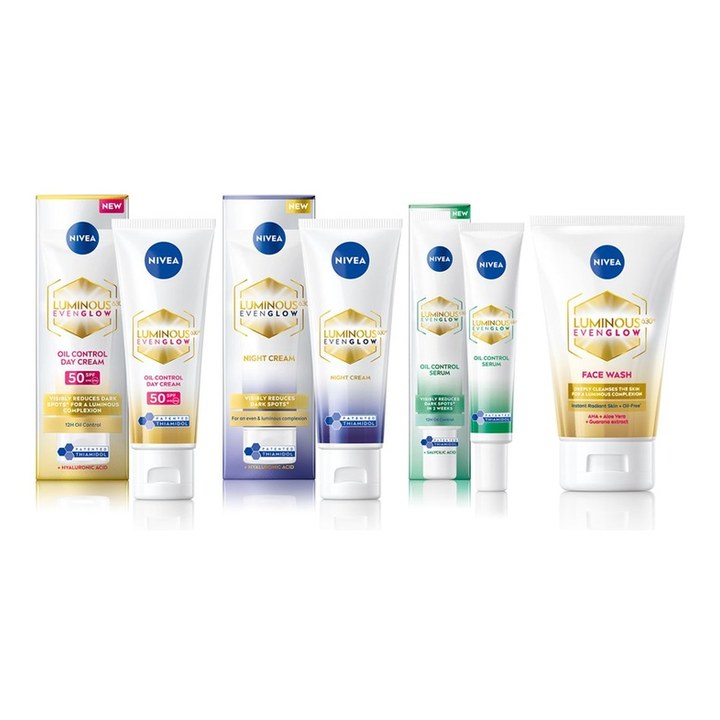 Nivea Luminous Even Glow Combo - Day+Night Cream 40 ml each + Serum 40ml + Face Wash 100ml