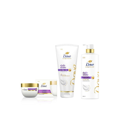Dove Set of Daily Shine Conditioner 175ml + Shampoo 650ml + Shine Revive Hair Mask 300ml