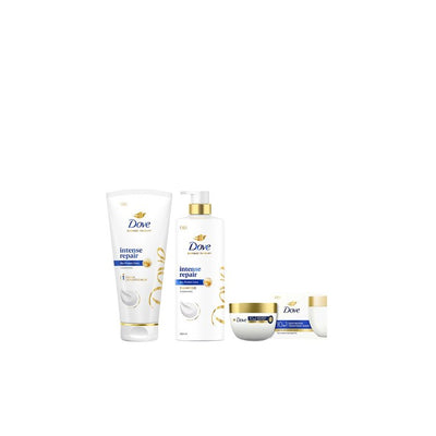 Dove Set of Intense Repair Conditioner 175ml + Shampoo 650ml + Deep Repair Hair Mask 300ml