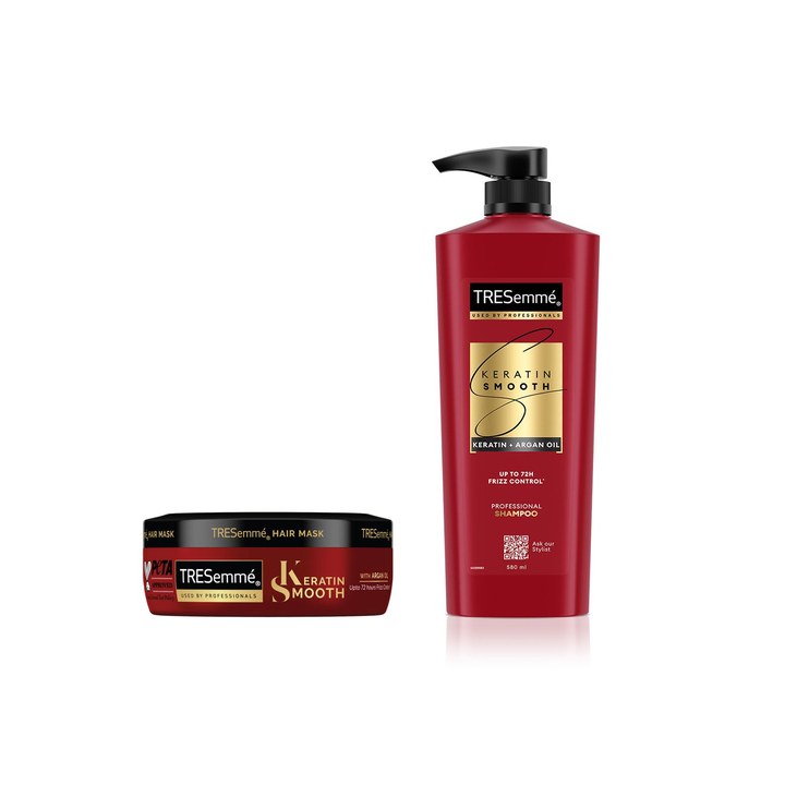 TRESemme Set of Keratin Smooth Hair Mask - 100ml & Shampoo - 580ml