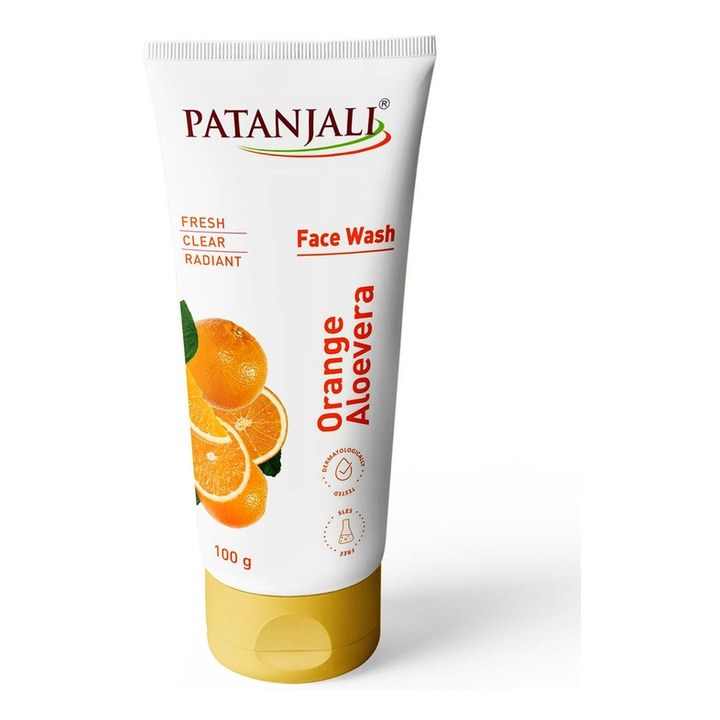 Patanjali Orange Aloevera Face Wash with Neem & Tulsi - 100 g
