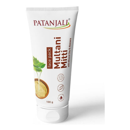 Patanjali Multani Mitti Face Pack with Mineral Clay & Aloevera - 100 g