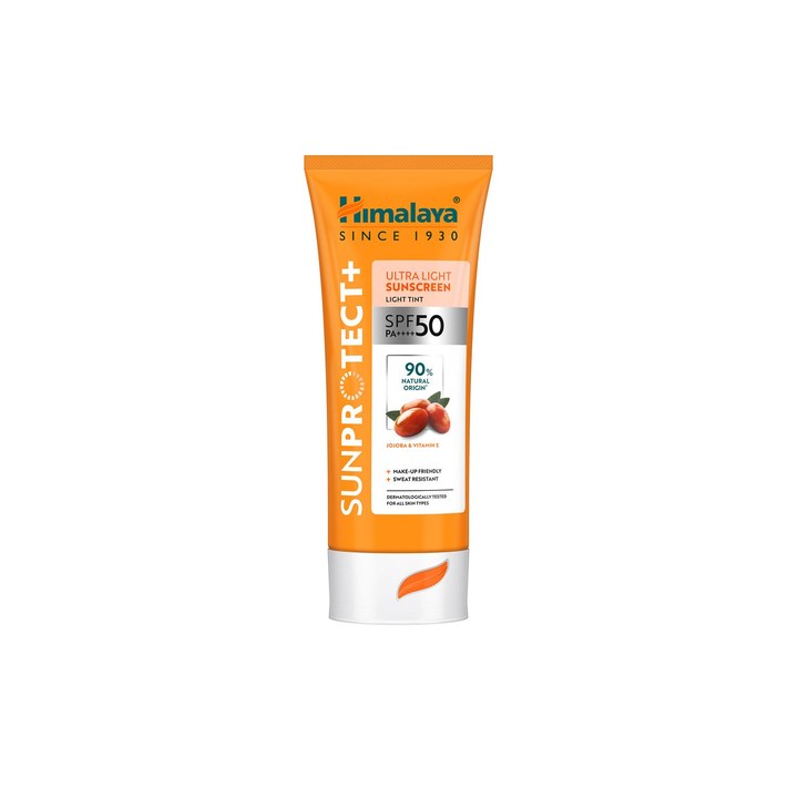 Himalaya SunProtect+ Ultra-Light Tint Sunscreen Cream with SPF50 & No White Cast - 50g