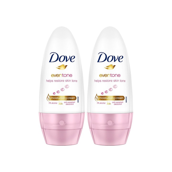 Dove Women Set of 2 Eventone Antiperspirant Deodorant Underarm Roll On - 50 ml each