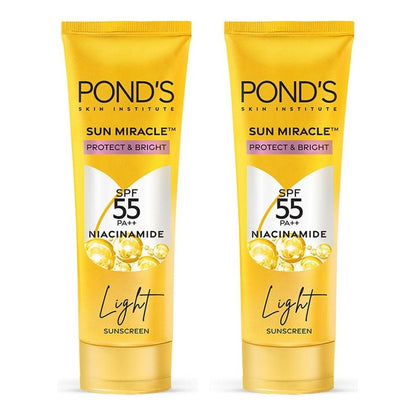 Ponds Set of 2 UVA UVB SPF55 PA++ Serum Boost Sunscreen with Niacinamide-C - 50 g each