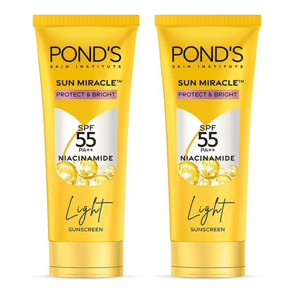 Ponds Set of 2 UVA UVB SPF 55 PA++ Serum Boost Sunscreen with Niacinamide-C - 100 g each