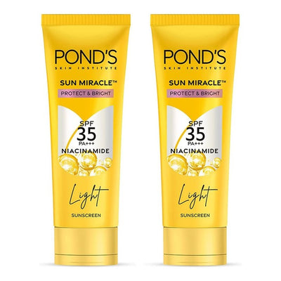 Ponds Set of 2 Sun Miracle SPF 35 PA+++ Light Sunscreen with Niacinamide - 50 g each